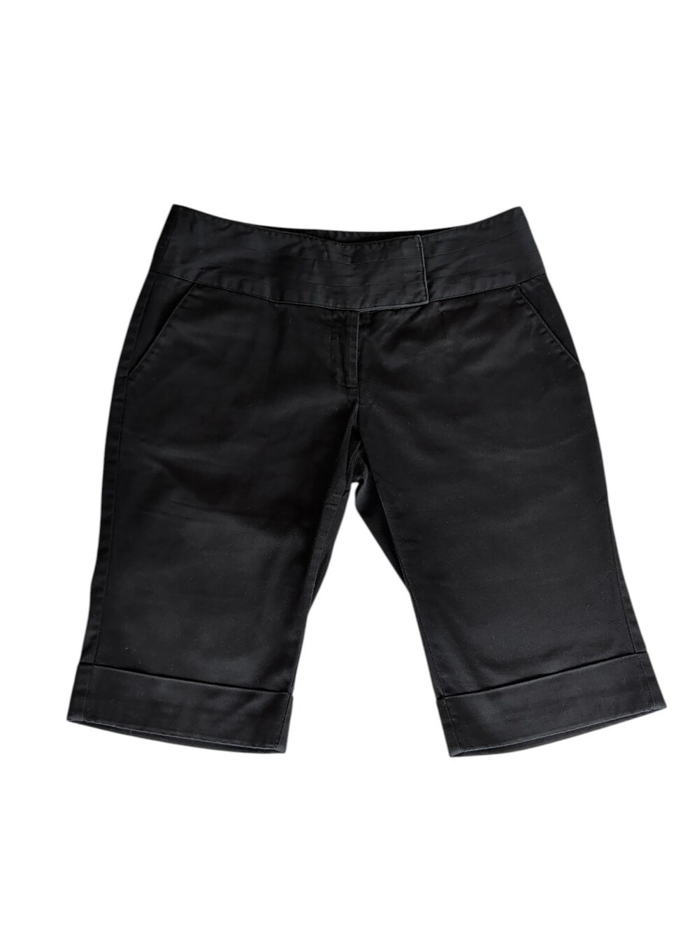 Tracy Evans Limited Cuffed Hem Bermuda Shorts Junior 5 Black Pockets
